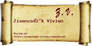 Zisencsák Vivien névjegykártya